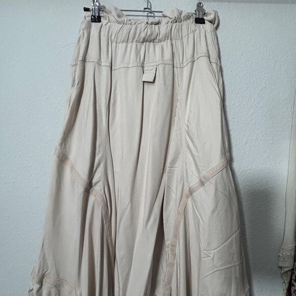 NEW Free People Head Start Harem Pants Cashmere Beige Small Oversized Tulip Hem - Picture 7 of 9